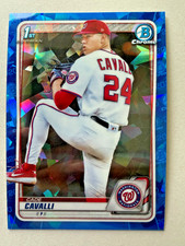 2020 Bowman Chrome Draft Sapphire Cade Cavalli #BD-24 1st Bowman RC Nationals