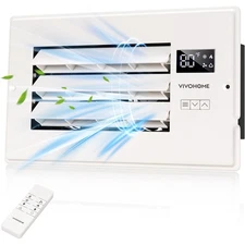 6''x10'' Opening Register Booster Fan & Adjustable Wind Direction Louver 10Speed