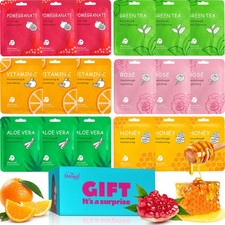 Meleell 18 Pack Collagen Face Masks Hydrating Spa Bulk Skincare Beauty
