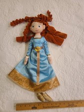 Muñeca de peluche Disney Princesa Mérida - 12” - Valiente - Vestido azul - Usada