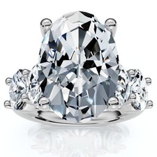 Certified 8.50Ct Oval Diamond Engagement Ring 14k Gold F-G,VS2-SI1 