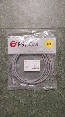 FS.com Cat6 Patchkabel 8ft 2,4m   24AWG UTP RJ45 Snagless   grau   neu/OVP  #Muc
