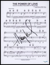 Huey Lewis "Back to the Future" AUTOGRAPH Signed 'The Power of Love' Sheet Music