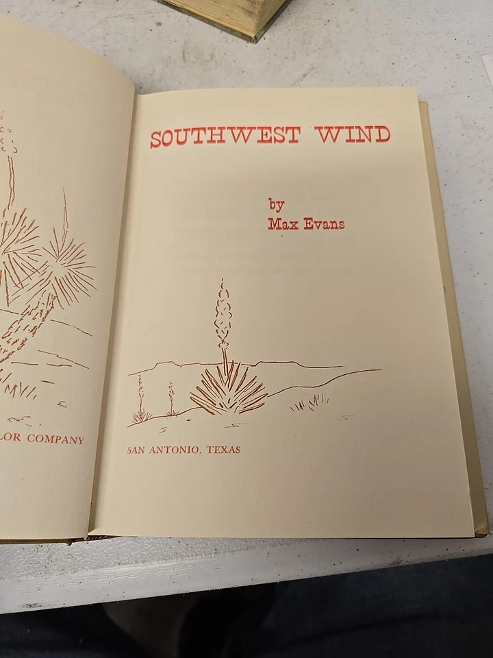 Southwest Wind Max Evans 1958 Western Stories Artist Rancher Cowboy Hardcover - Image 3 of 4