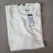 Alpine Design Mens XXL Peak LS Duofold Crew Off White Long Sleeve Shirt UPF+