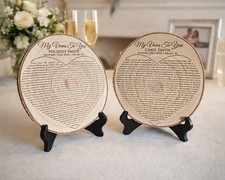 Wedding Vows Custom Wood Engraving 5th Wedding Anniversary Gift Wood Anniversary
