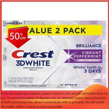 Crest 3D White Brilliance Vibrant Toothpaste - Peppermint - 4.6oz/2pk