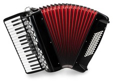 Super fisarmonica entry level nera con 72 bassi, 34 tasti discant e custodia