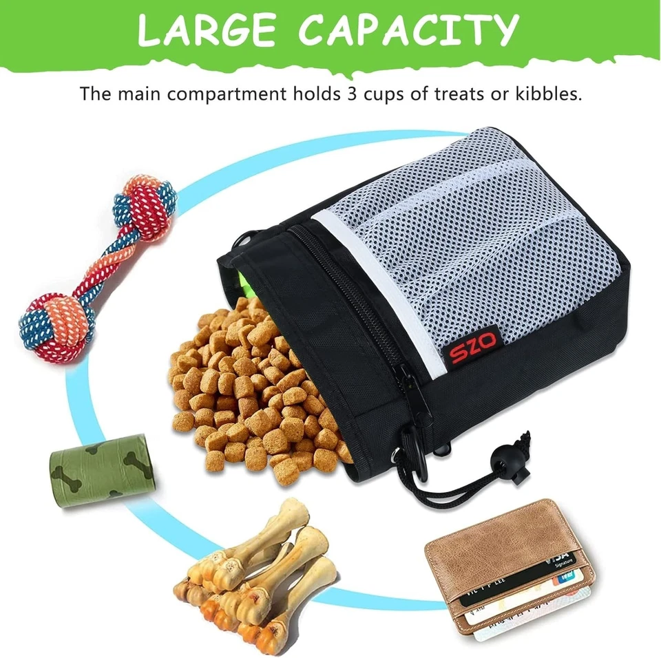 Bolsa de golosinas para perros - 3 formas de usar bolsas de golosinas para entrenamiento de mascotas y 2 piezas... Foto 3 de 4