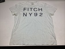 48 ABERCROMBIE  FITCH VINTAGE SHIRT NY 92 WHITE BLUE MUSCLE XXL CAMBODIA 1892