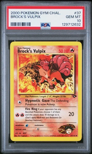 Brock's Vulpix #37 2000 Pokemon Gym Challenge PSA 10
