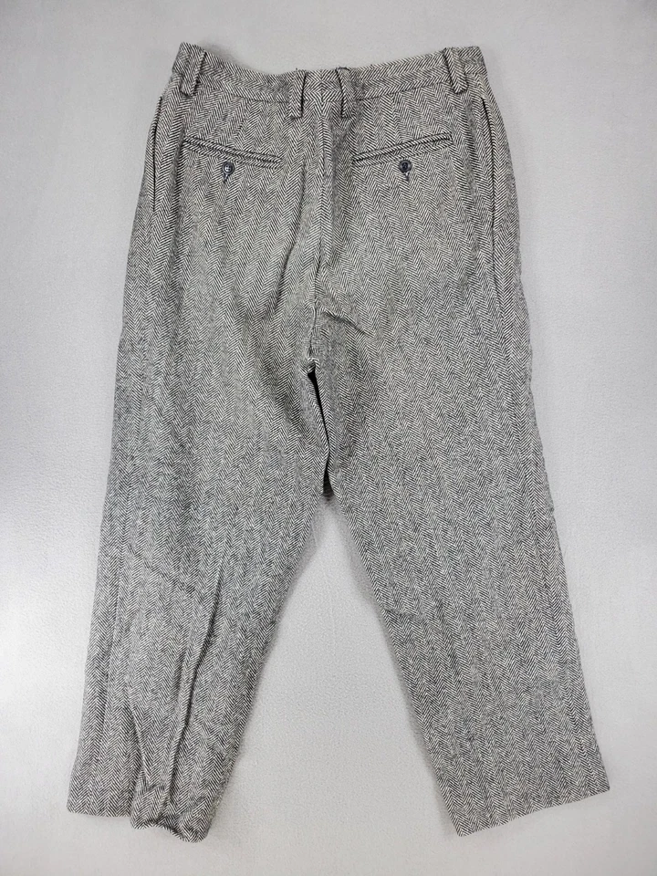Vintage Gap Pants Mens 32x26 Gray 100% Wool Dress Trousers Suspender Buttons USA - Image 3 of 4