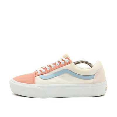 VANS Damen Old Skool Schuhe Rosa/Weiß/Hellblau Canvas Low Top Sneaker EU 41