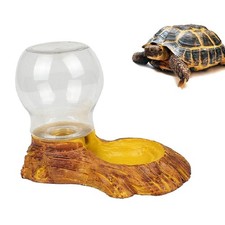 Turtle Automatic Feeder Reptile Water Dish Lizard Drinking Basin