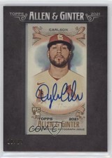 2021 Topps Allen & Ginter's Mini Black Framed 18/25 Dylan Carlson Auto 4f5
