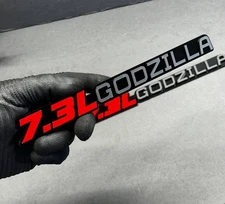 7.3L Godzilla Engine 3D Badge Pair – Qty 2, Car Emblems for Car Fender Exterior