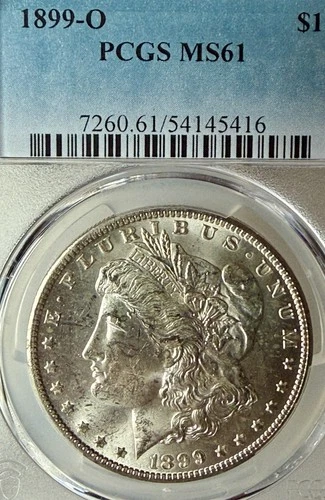 1899-O MS61 New Orleans Mint PCGS Morgan Silver $