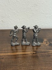 Vintage Cast Metal Army Men Vintage Toy Soldiers Lot Of 3 1.5  Lead Pewter 