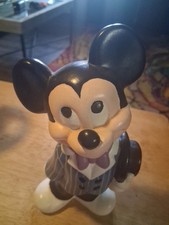 Vintage Walt Disney Productions Hand Painted Ceramic Mickey Mouse Figurine 9.5