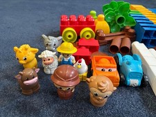 Mega Big Building Blocks, 2 cars, animals  2 people- 260 pieces - toddlers
