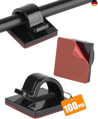 Kabelhalter Selbstklebend,100 Stück Kabelclips Selbstklebend,Cable Holder,Kabel 