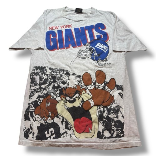 Vintage New York Giants Taz Looney Tunes Football T-Shirt Size Large Changes Tag