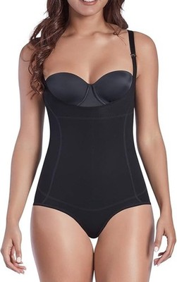 CURVEEZ Ultra Firm Tummy Control Shapewear Bodys für Damen Schwarz Small