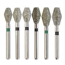 Multi-Use Dental Diamonds Barrel Burs Friction Grip FG Super Coarse Black Green