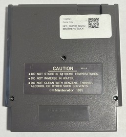 Lot Of 4 Nintendo NES Games USED SLALOM SUPER MARIO DUCK HUNT GOLF ICE HOCKEY