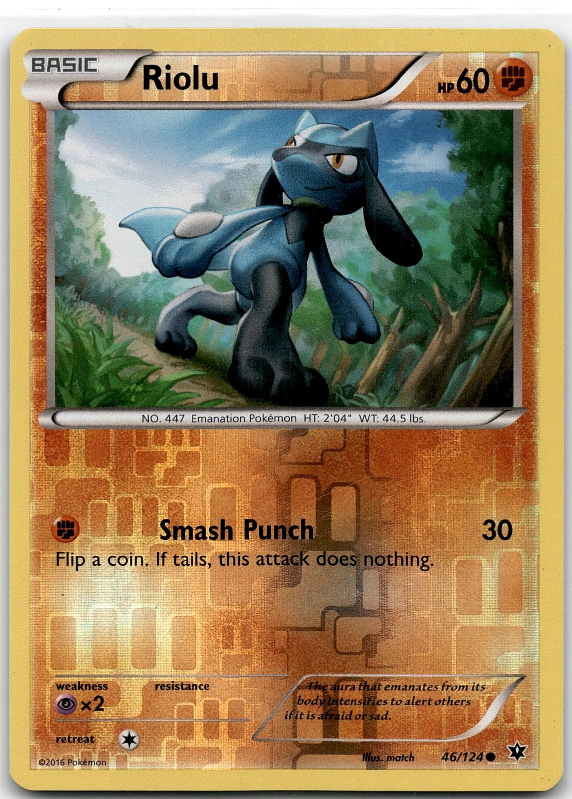 Riolu 46/124 Common Fates Collide Pokemon Reverse Holo Lightly Played