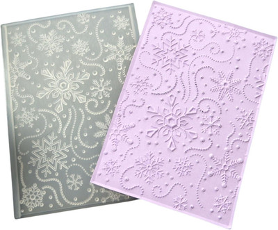 3D Snowflakes Embossing Folders for Card Making, 3 D Christmas Snowflake Embossi