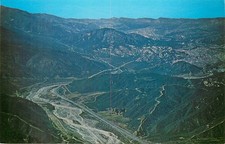 Cajon Pass Aerial View Postcard - San Bernardino, California - "Route of Cajon Pass Aerial View Postcard - San Bernardino, California - "Route of