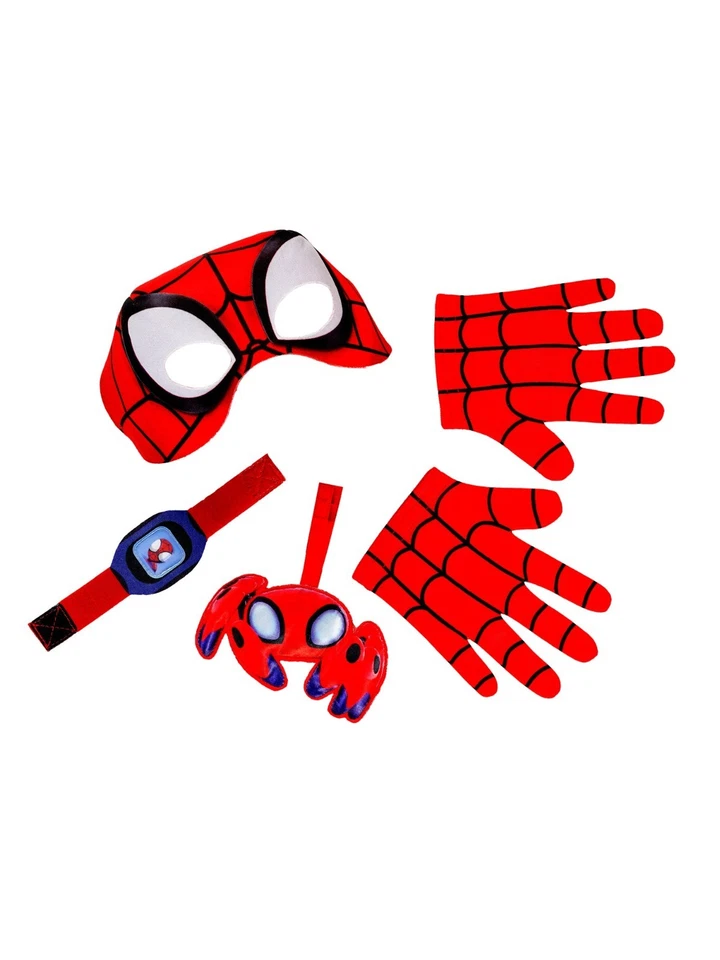 Kids Spidey Accessory Set Marvel Spider-Man Mask Gloves Watch Plush Fancy Dress - Image 2 of 4