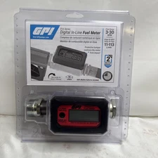 GPI Aluminum In-Line Turbine Fuel Flowmeter with Digital LCD - 01A31GM