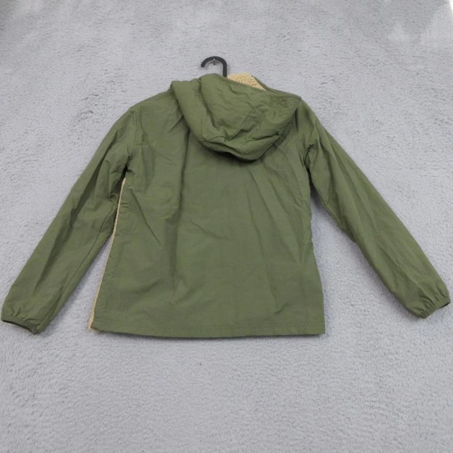 Champion Jacket Youth Medium 10/12 Green Hooded Sherpa Half Zip Anorak Pullover - Image 2 of 4