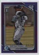 2024 Bowman Chrome Prospects Purple Refractor 36/250 Jose Castro #BCP-175 0hw6