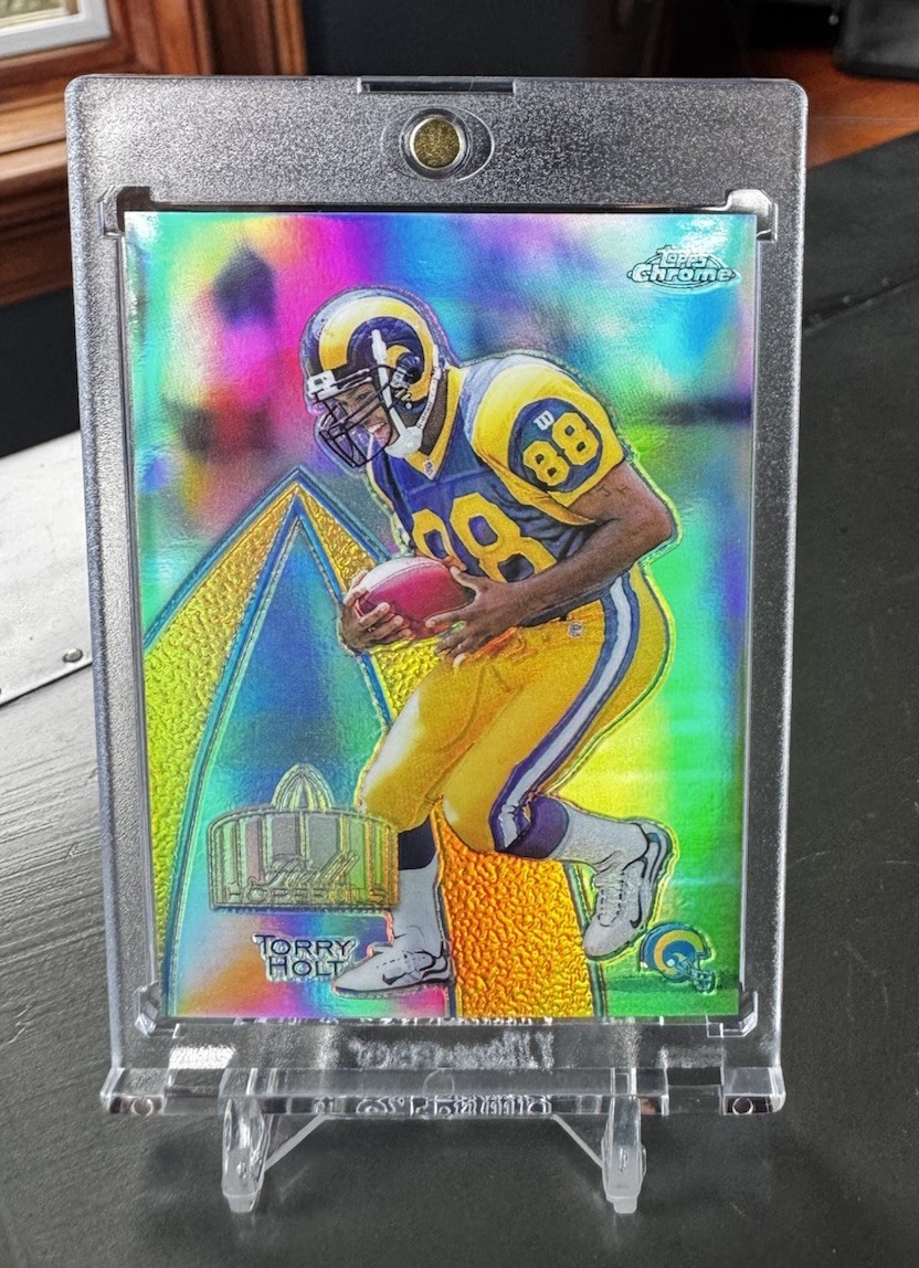 Torry Holt 1999 Topps Chrome Hall Hopefuls Refractor 81 /100 RC - Jersey #!