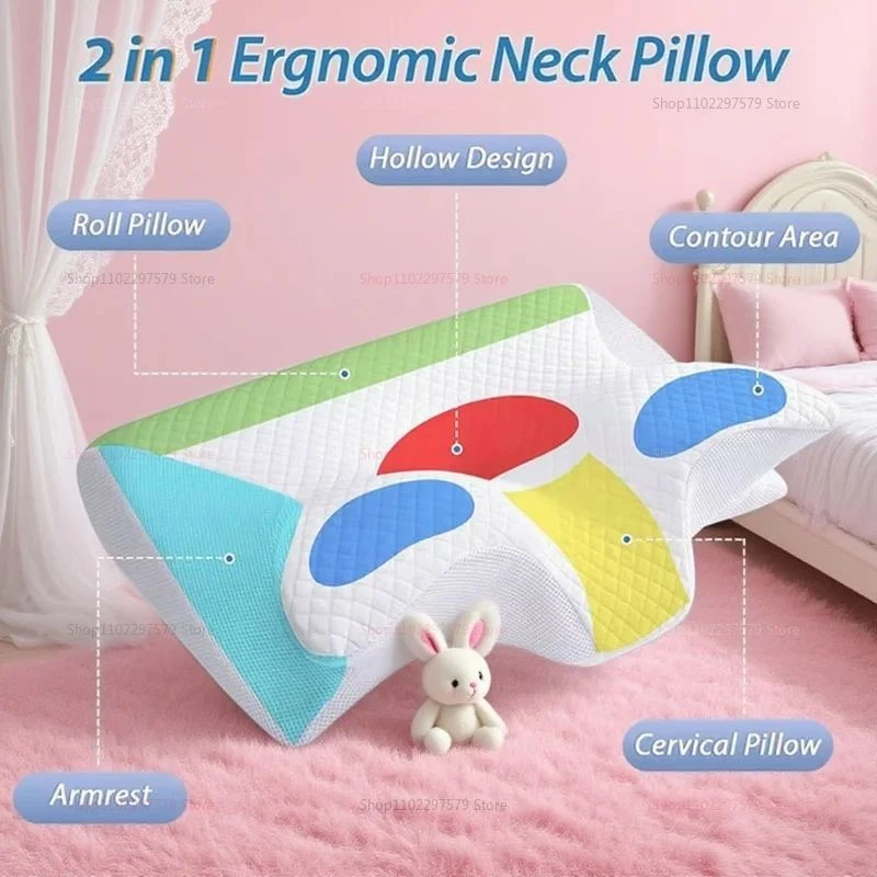 Ergonomic Memory Foam Neck Pillow Cervical Spine Support Sleep Pain Relief Anti - Image 4 of 4