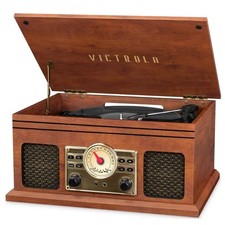 Victrola 4 In 1 Bluetooth Turntable Music Center Mahagony- Local Pick-up Only