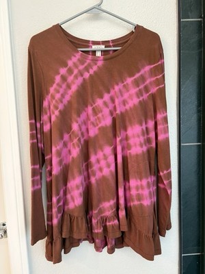 LOGO by Lori Goldstein Tie Dye Tunic L