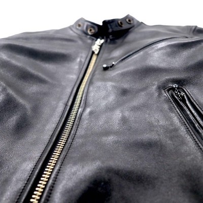 HARLEY DAVIDSON Single Riders Leather Jacket M Black Cowhide