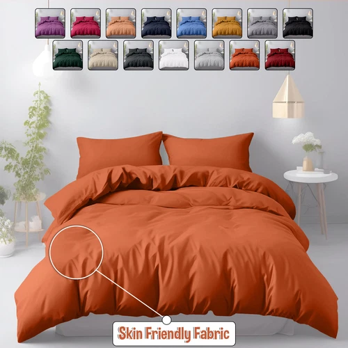 Duvet Quilt Cover Hotel Quality 3 Piece Luxury Bedding Set Twin Queen King Size