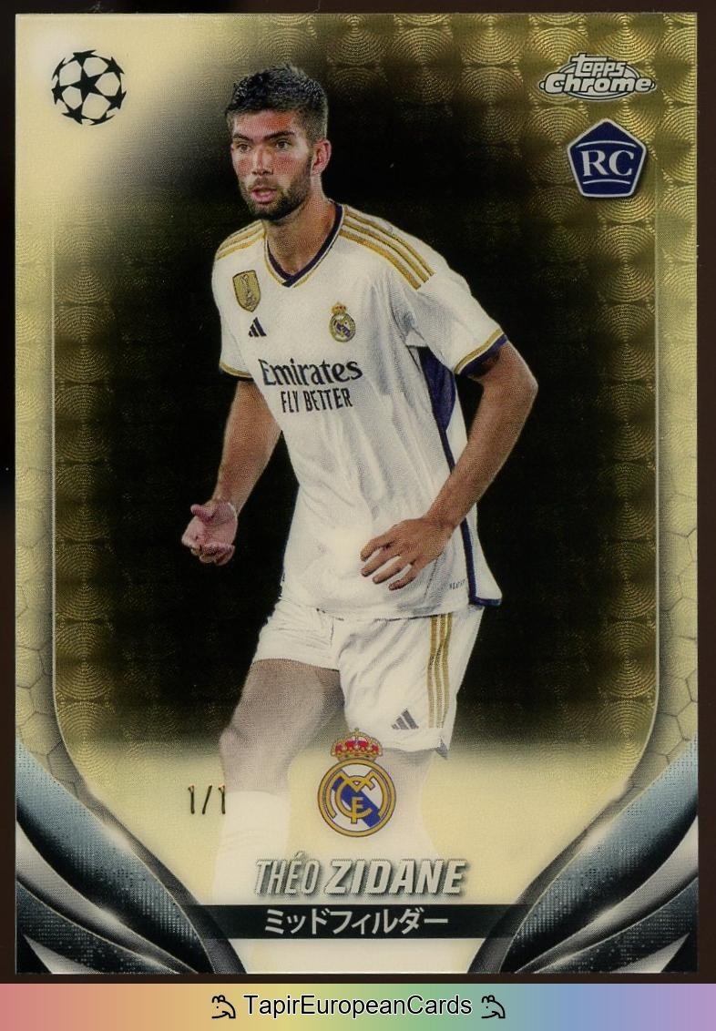 1/1 Uno de Uno SUPERFRACTOR RC Theo Zidane Topps Cromo Japón 2024 Real Madrid