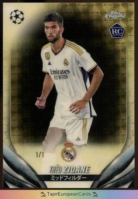 1/1 One of One SUPERFRACTOR RC Theo Zidane Topps Chrome Japan 2024 Real Madrid