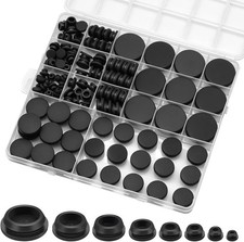 125pc Rubber Hole Plug Assortment Set 8 Sizes 1/4 to 1 Inch for Automotive DIY