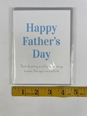 Happy Father's Day Card Teenager Humor Mom Says I Was a Real Bi*** Chez Gagne
