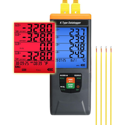 Thermocouple Thermometer Data Logger 4 Channel Digital K Type Temperature Data L