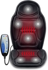 Snailax Massage Seat Cushion - Back Massager with Heat, 6 Vibration Massage Node