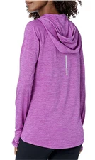 New STARTER HENLEY LS HOODY XL PURPLE HEATHER REFLECTIVE DRI STAR NWT PRIORITY