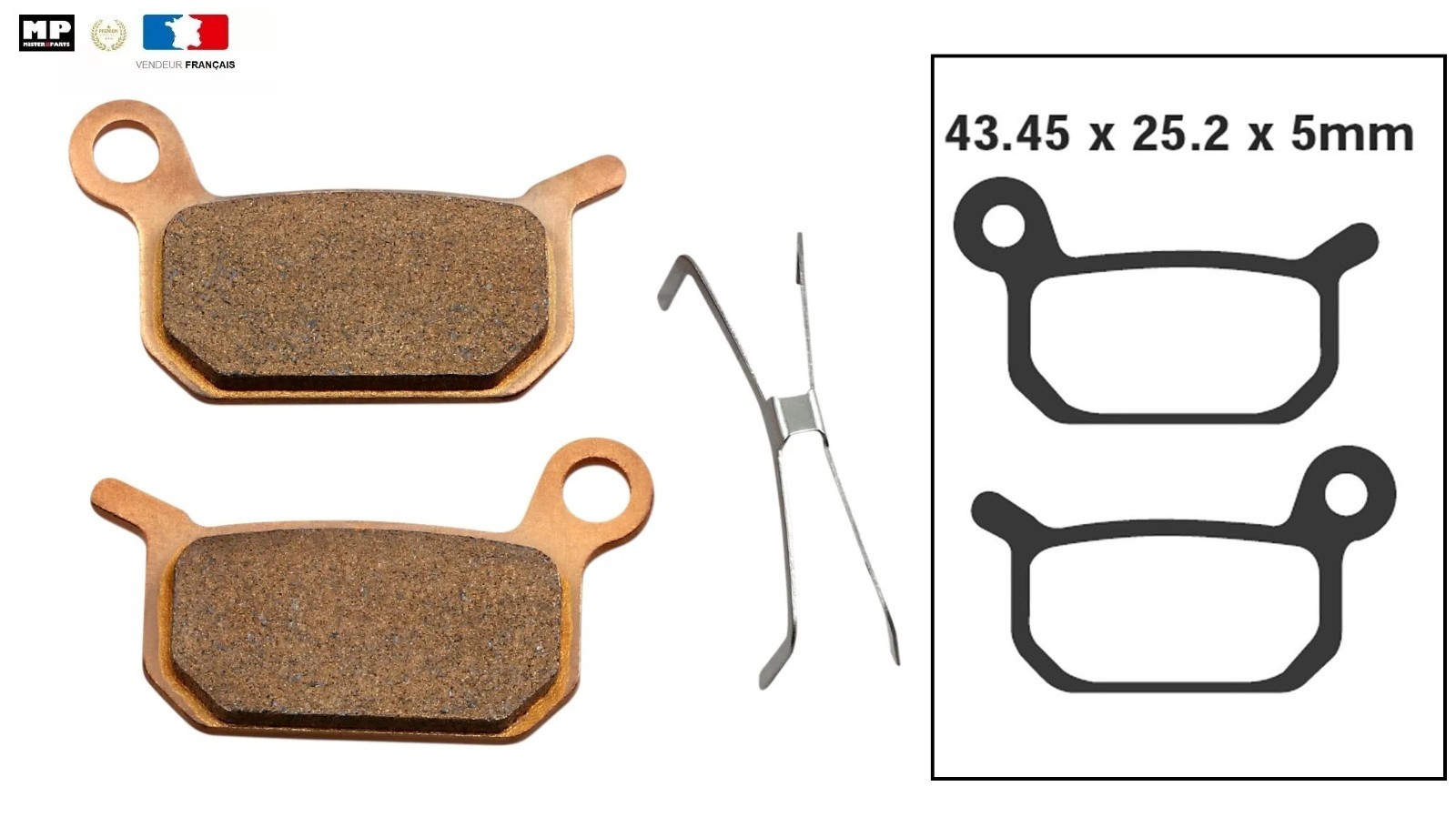 Plaquettes EBC métal fritté FA325R pour un freinage puissant sur Gas Gas MC 50